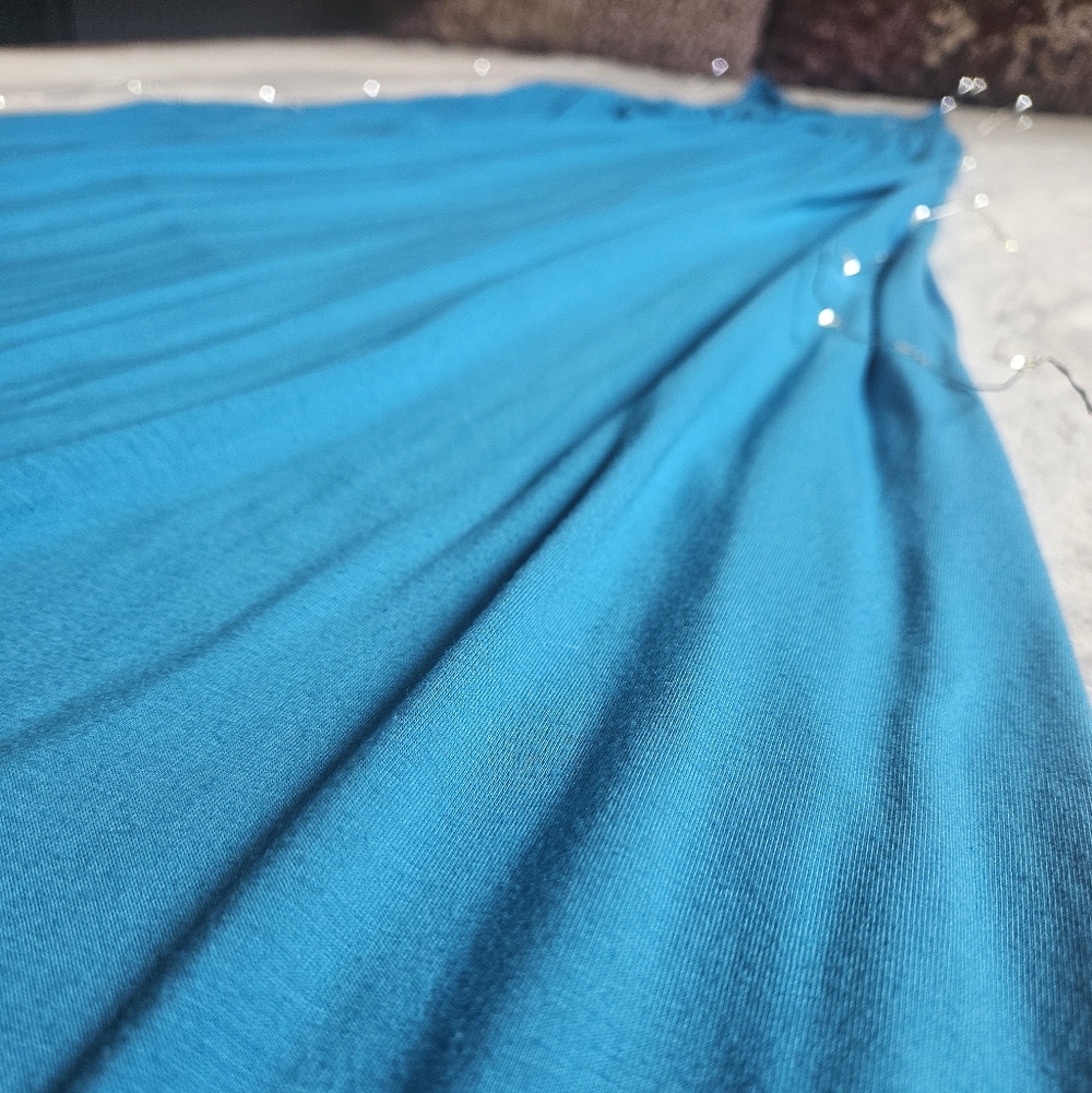 2/$10 Bright blue Cotton Maxi Dress - Picture 4 of 6